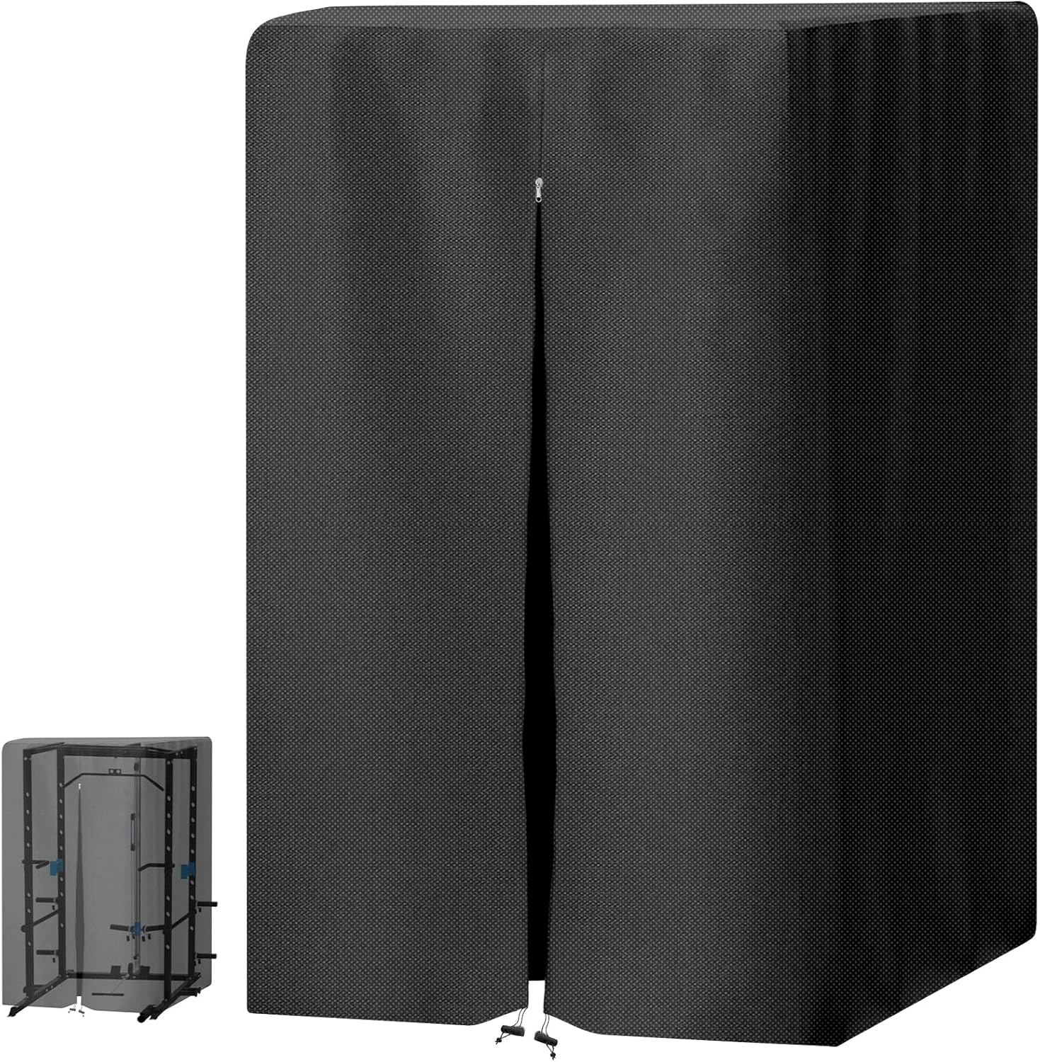 MRWiZMS Gym Rack Cover, with Waterproof Zipper,Suitable for Squat Rack/Weight Lifting Rack/Home Gym Workout Equipment Protective Cover,420D Oxford Cloth UV Protection, Dustproof