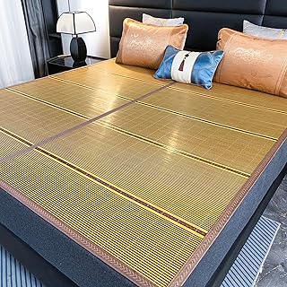 Sommer Kühlung Pad Kühlung Bettdecke Matratze Sommer-Schlafmatte aus karbonisiertem Bambus, Matratzenauflage aus Bambus for den Sommer, kühlende Schlafunterlage, faltbare doppelseitige Bambusmatte für