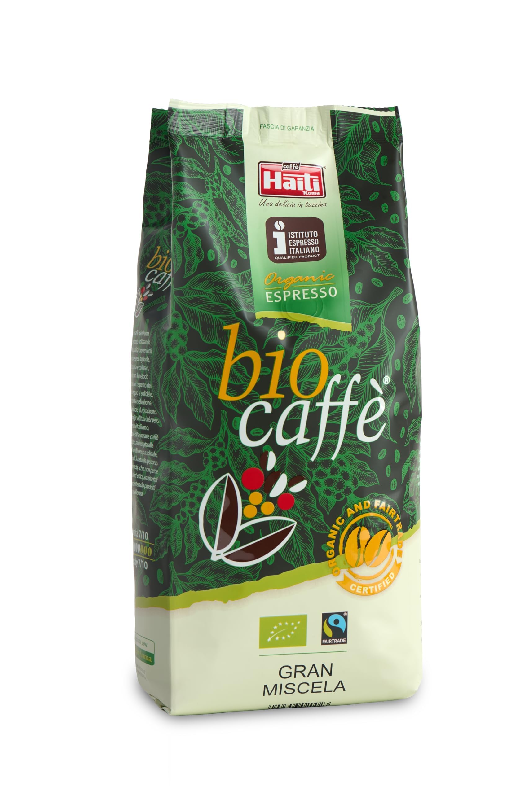 Caffè Haiti Roma kawa Biocaffè Gran Miscela w ziarnach 100% Ekologiczna 100% Fairtrade 1 kg
