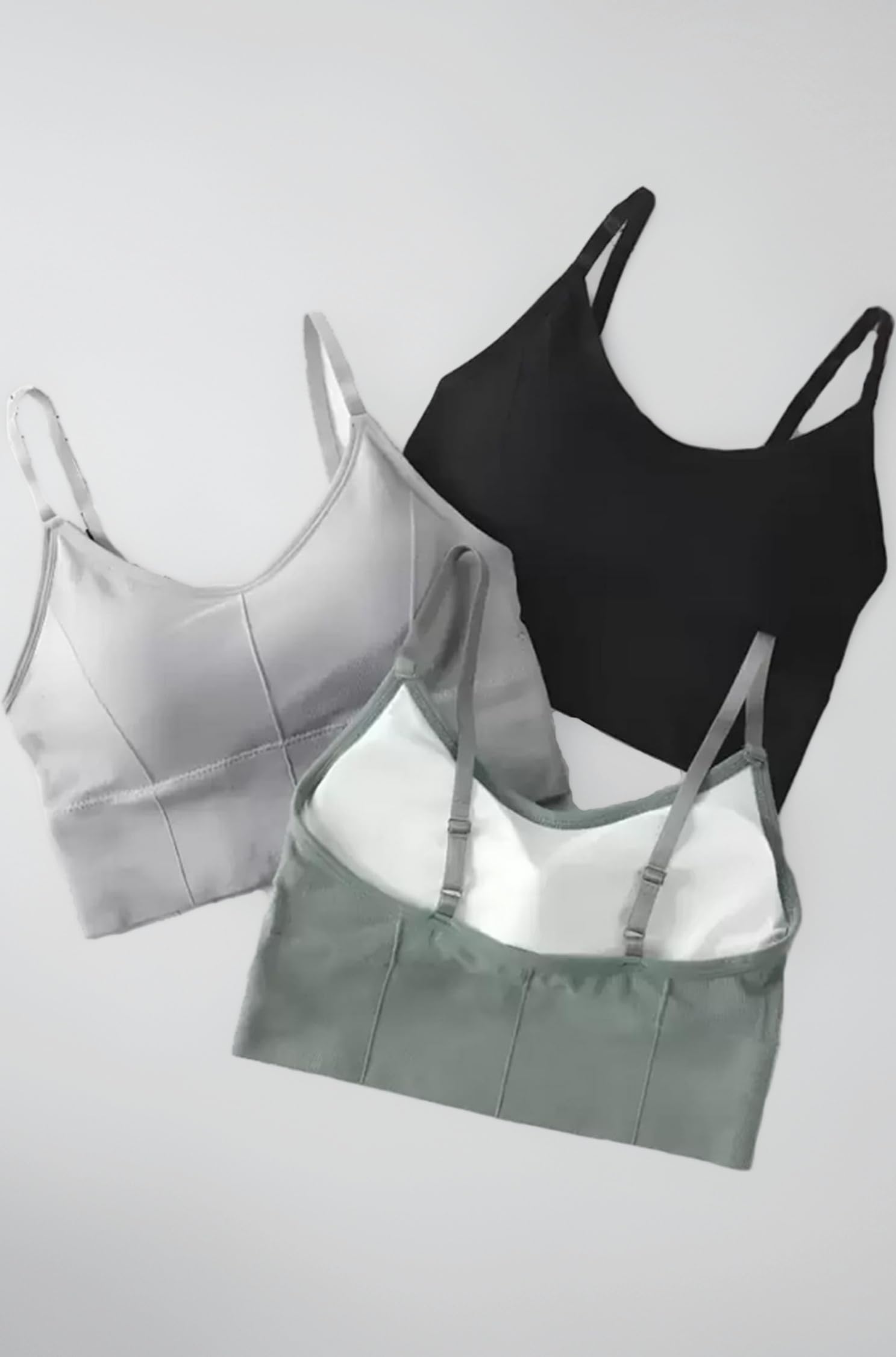 Pack of 3 Girls Cotton Slightly Padded Teenager Full Coverage Sports Fitness Yoga and Gymwear, Fashionable Lifestyle, Outdoor Life Bra (Multicolor) AAJ5_FANCYBRA