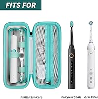 Vista 2 de Estuche de viaje para cepillo de dientes compatible con Oral-B Pro 1000, 2000, 3000, 3500, 1500/ para cepillo de dientes eléctrico Philips Sonicare