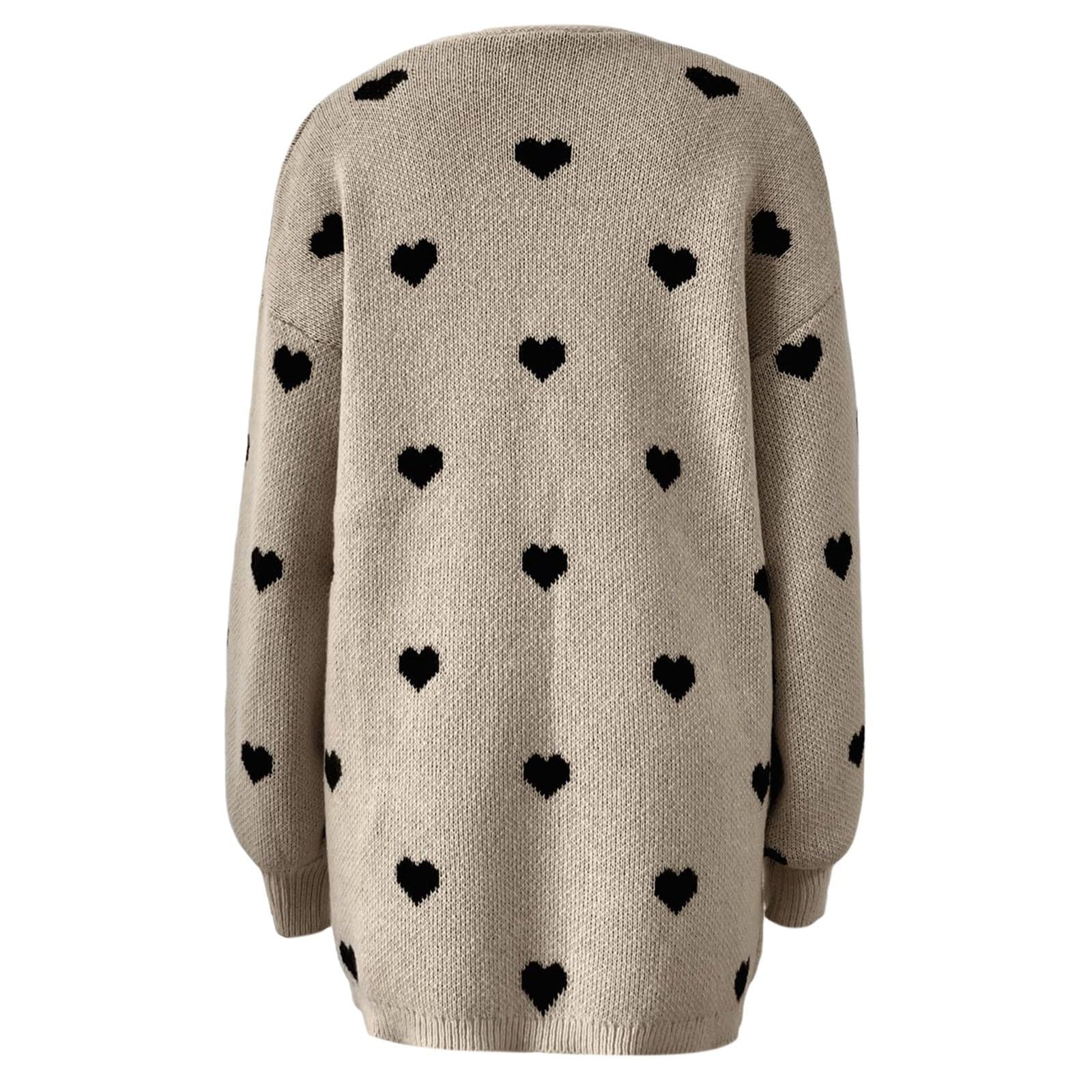 Generisch Cárdigan elegante y largo de punto jacquard – versátil chaqueta casual para comodidad y estilo diario.