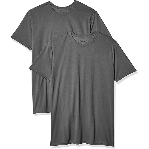 Gildan Men's Moisture Wicking Polyester Performance T-Shirt, 2-Pack