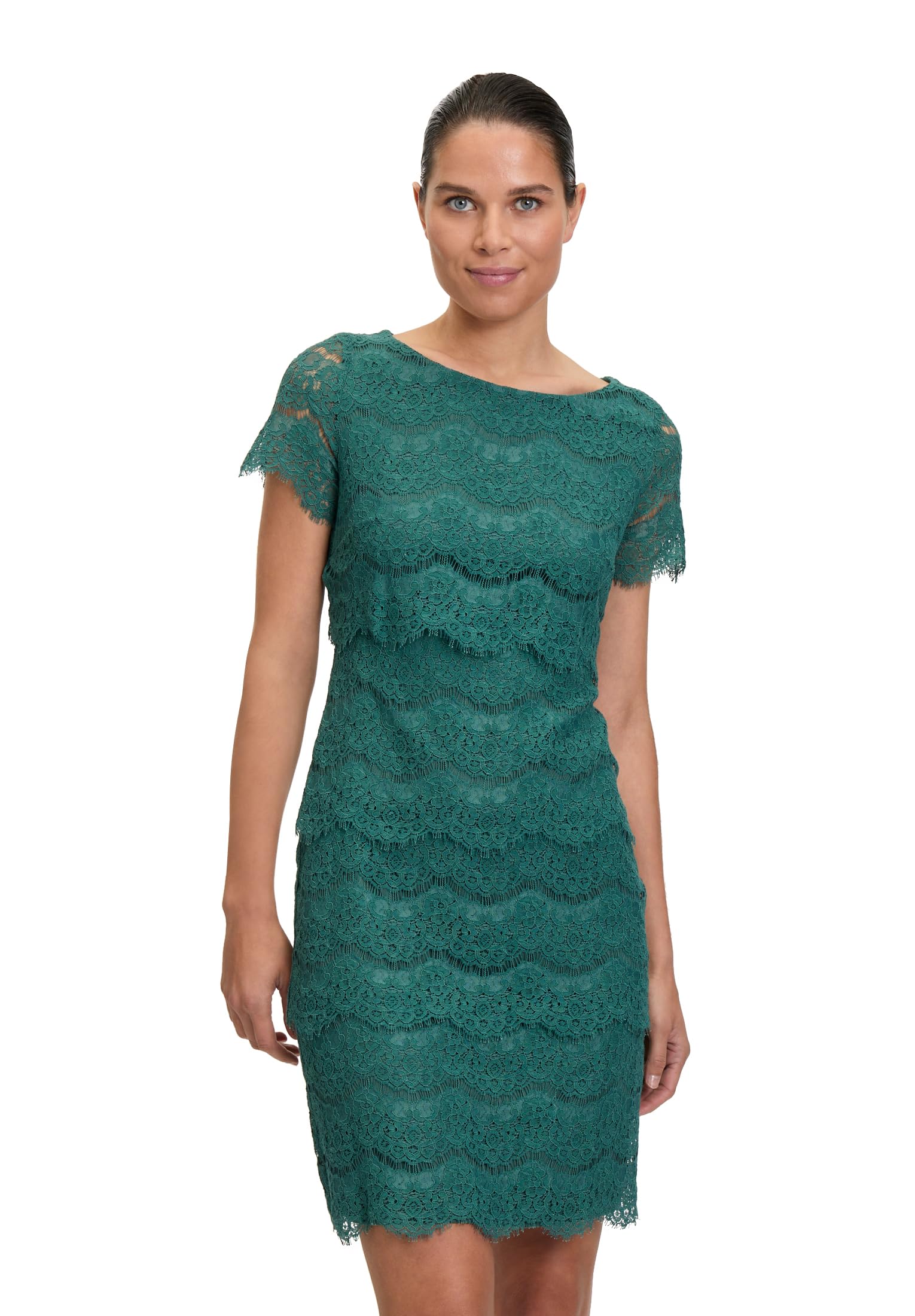 Vera Mont Damen Spitzenkleid Kurzarm