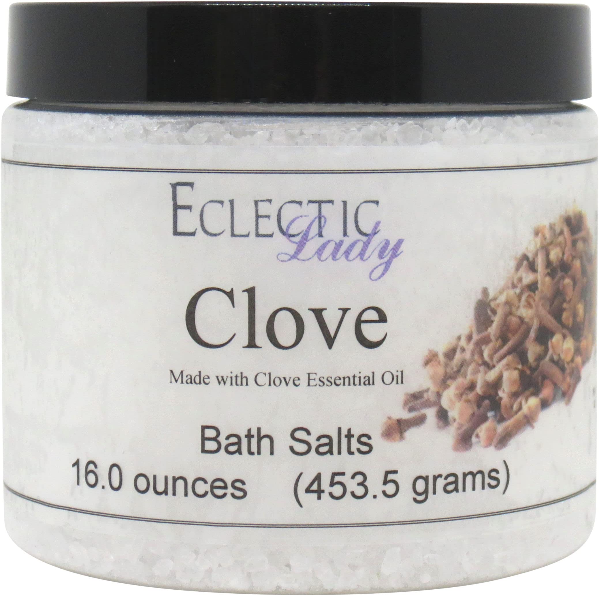 All Natural Clove Bath Salts 16 oz