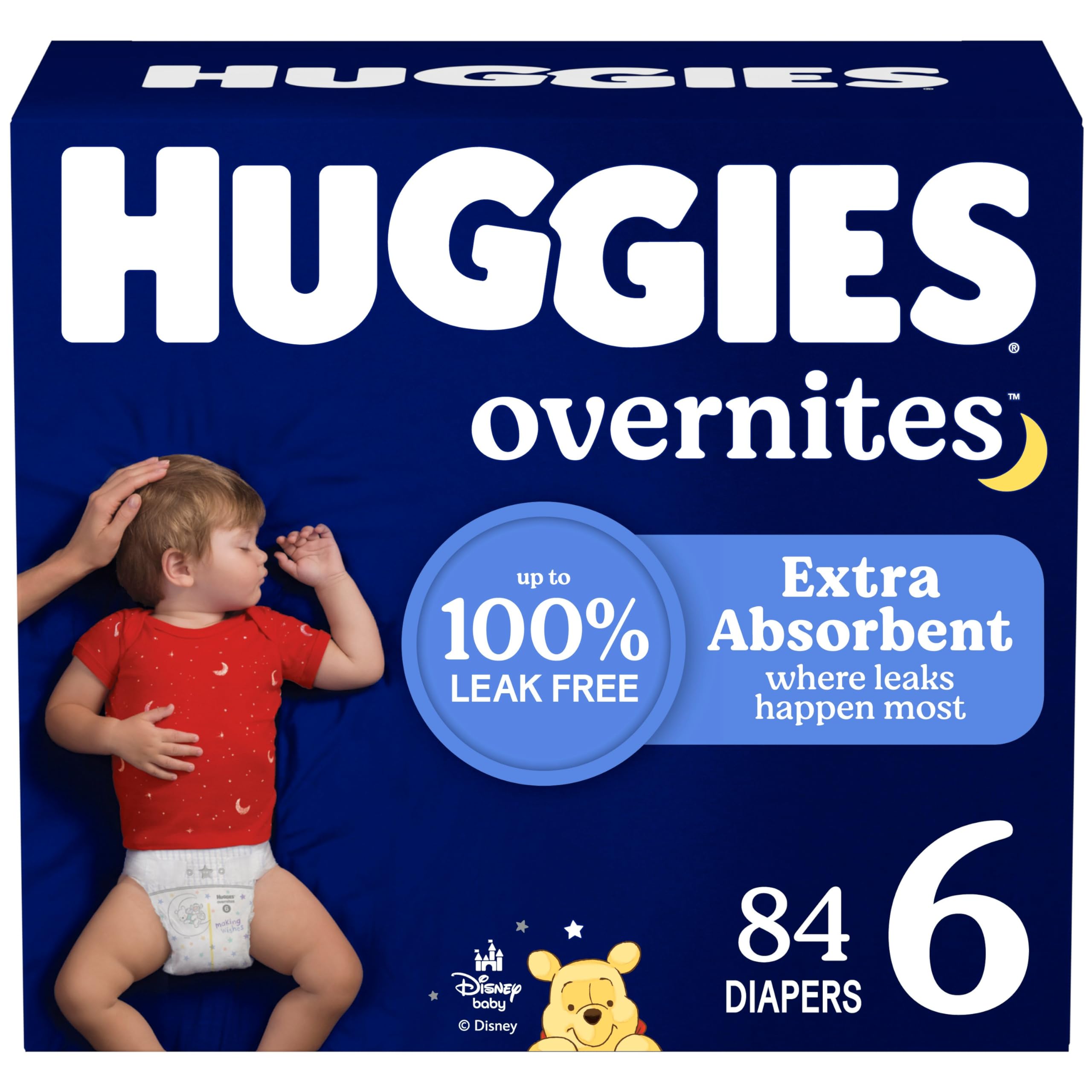 huggies size 6 overnites baby diapers overnight diapers size 6 35 lbs 84 ct 2 packs of 42 packaging may vary
