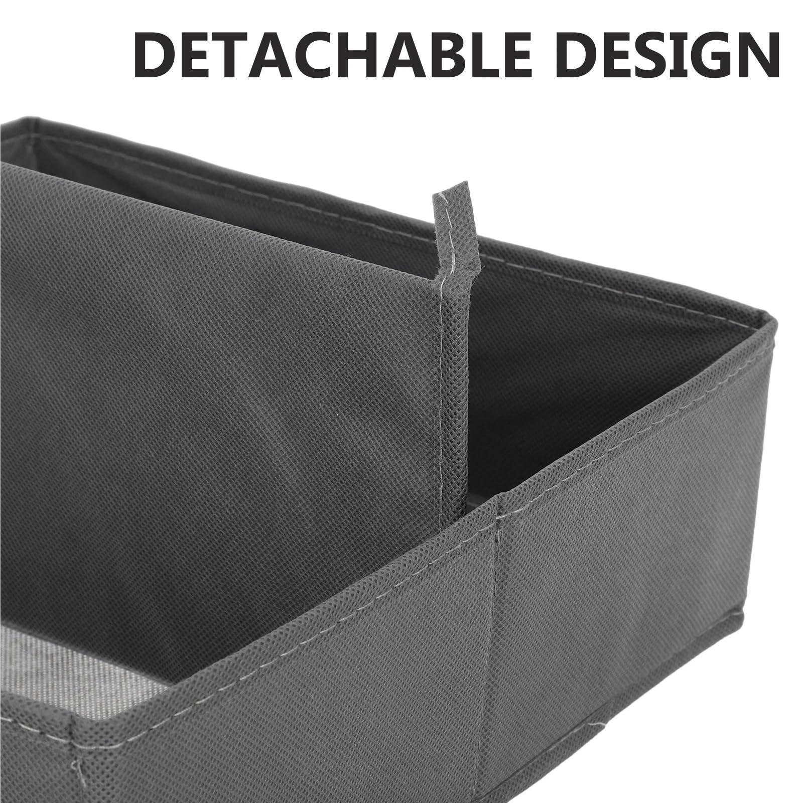 3 Pcs Grau Vlies Stoff Lagerung Boxen Socke Unterwäsche Organizer Schublade Multifunktionale Container Für Schubladen