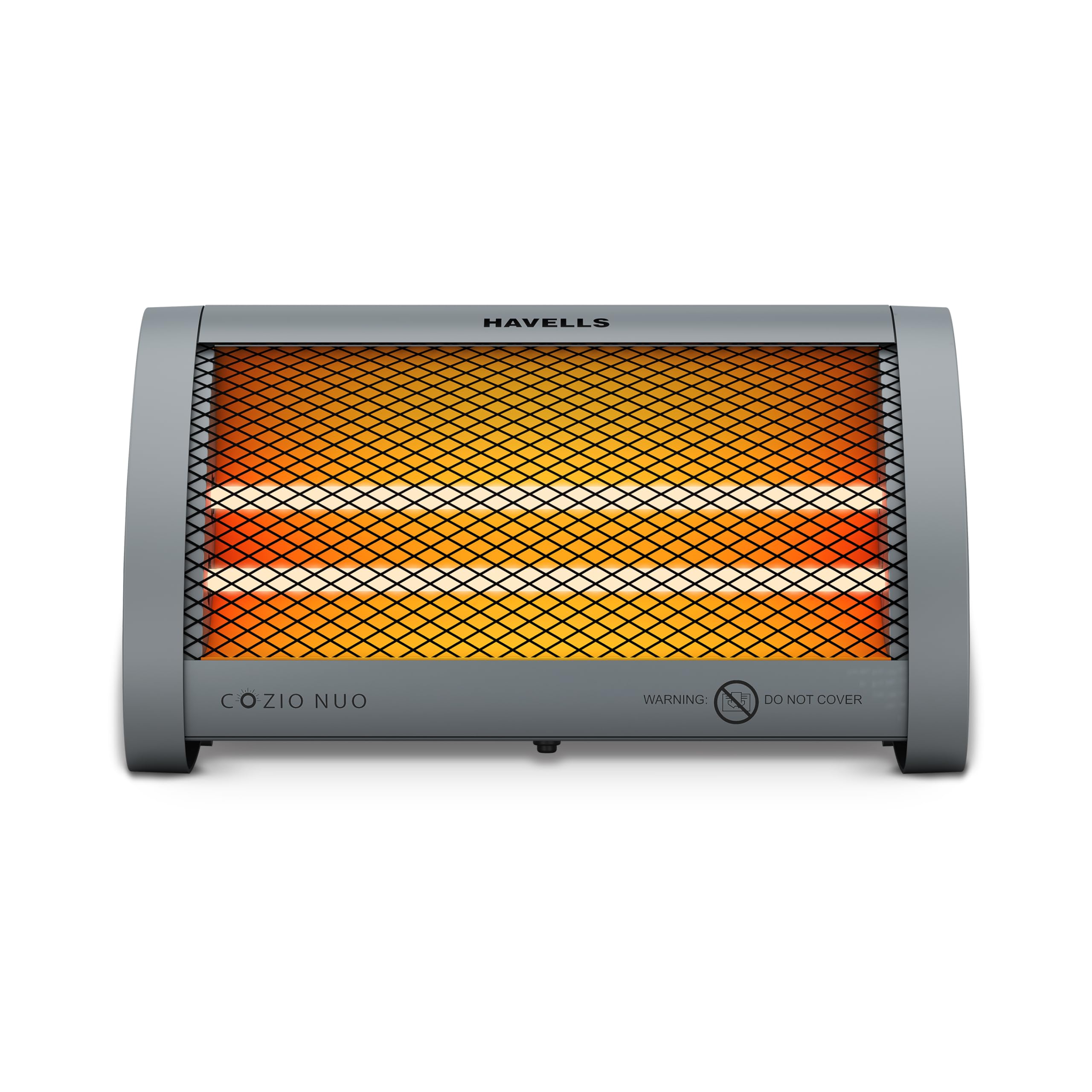 Havells Cozio Nuo Room Heater| Dual Heat Setting 400/800 Watt| Dual Quartz Heating Rods| Silent Operation| Tip Over Protection| Fire Retardant Material| Anti Rust Reflector| 2 Year Warranty(Grey)