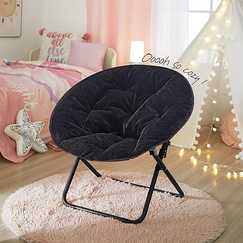 Miniatura 23 de Heritage Kids Silla plegable de piel sintética blanca con base dorada de 23 pulgadas Kids Saucer™ Blanco con base dorada,Negro con base negra,Negro