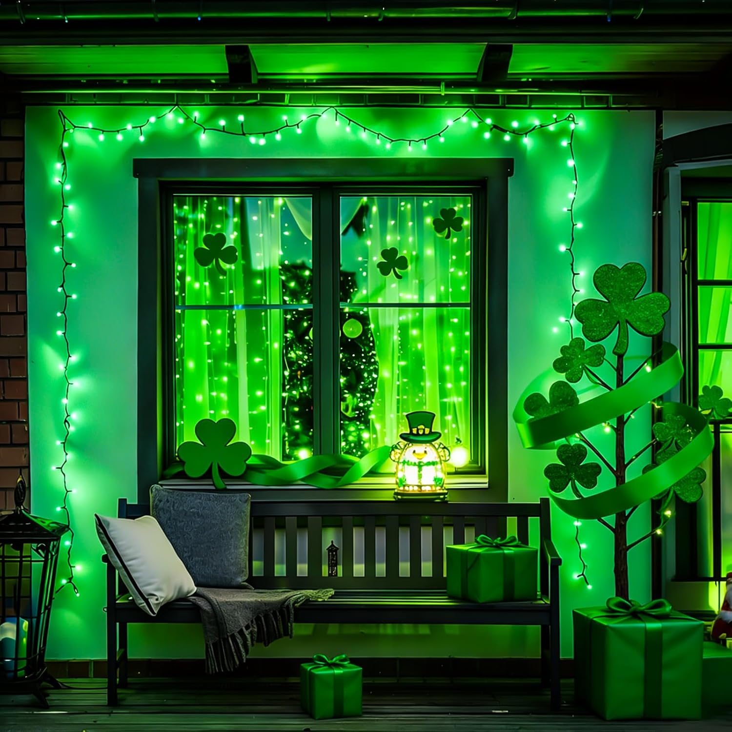 YEGUO 165ft 500 LED Christmas Lights Outdoor Waterproof, 8 Modes Green String Lights Plug in, Twinkle Christmas Tree Lights Indoor with Timer Memory - Image 5