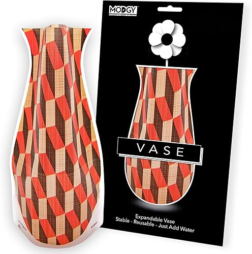 MODGY Florero extensible de plástico decorativo moderno para centros de mesa de flores, decoración de mesa de comedor, sala de estar, baño, oficina,