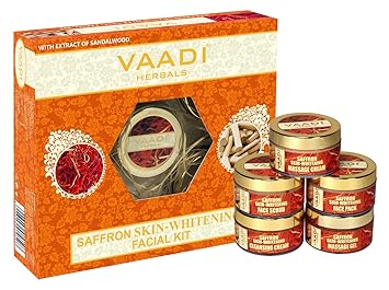 Vaadi Herbals Saffron Skin Whitening Facial Kit with Sandalwood Extract, 270g - image, photos
