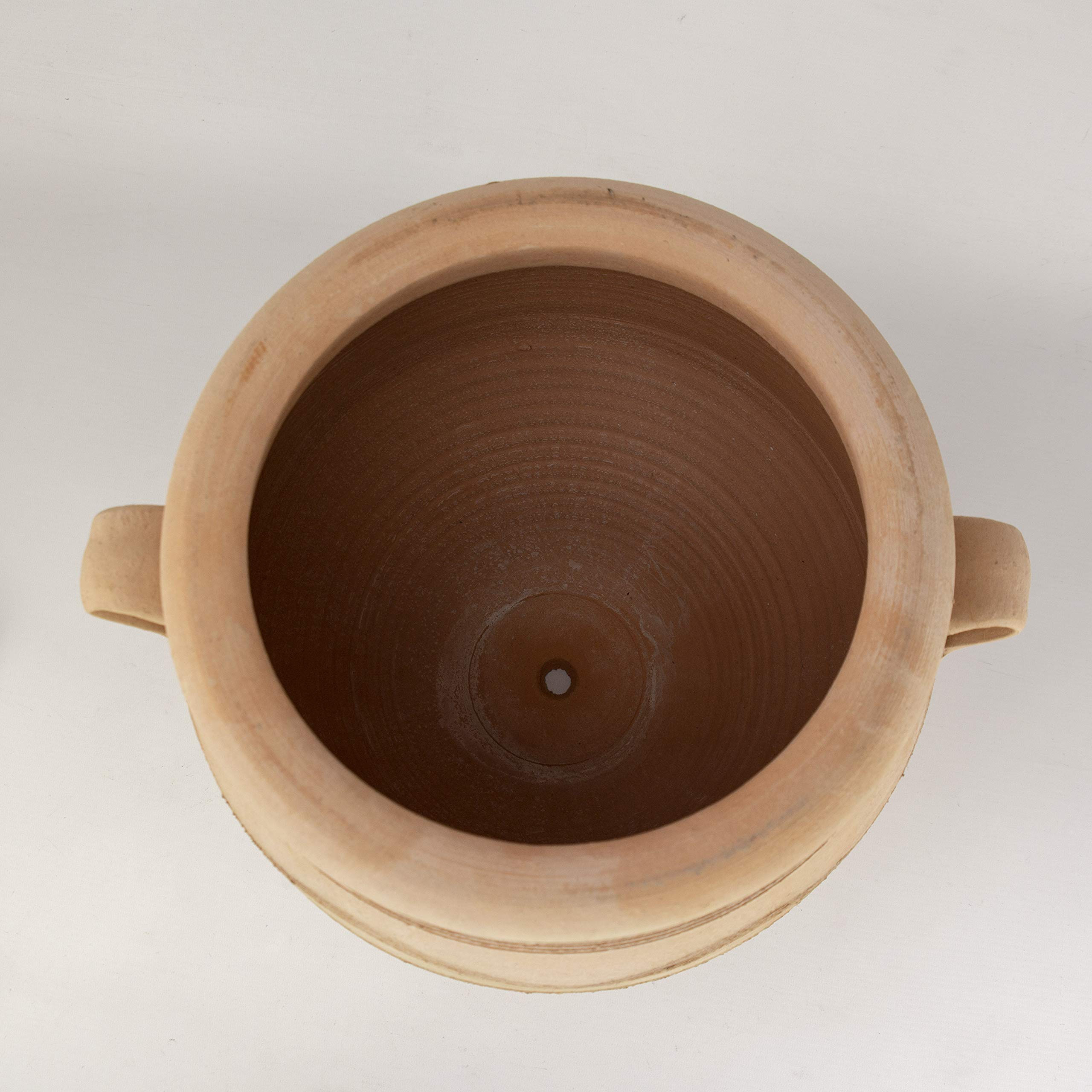 Palatina Werkstatt Terracotta Amphore Cassia 35cm - 100% handgefertigtes Unikat aus Griechenland - Verzaubern Sie Ihren Garten oder Terrasse in eine grüne Oase
