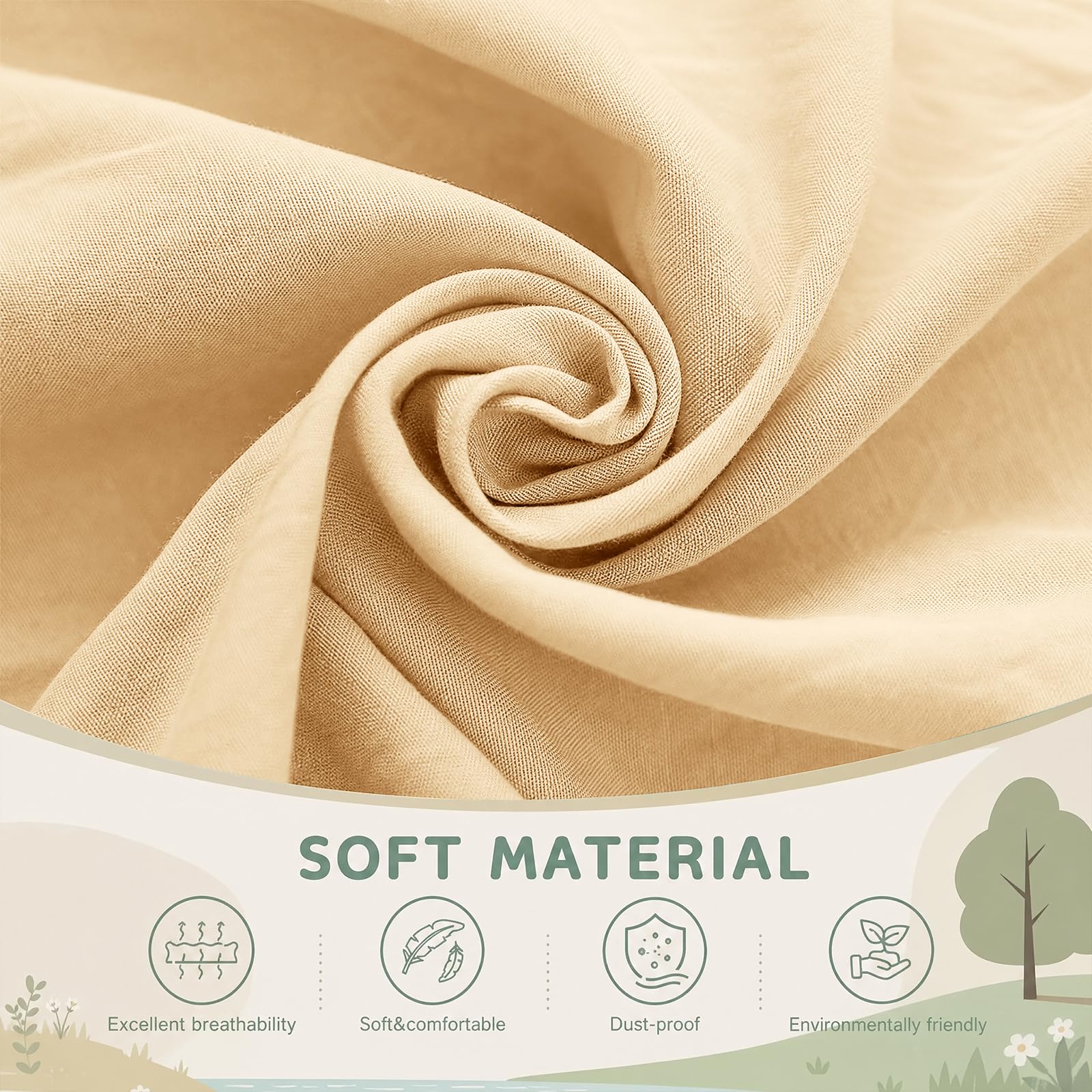 Bocguy Betthimmel Kinderzimmer,Baldachin Riesig Himmel Babybett -Khaki