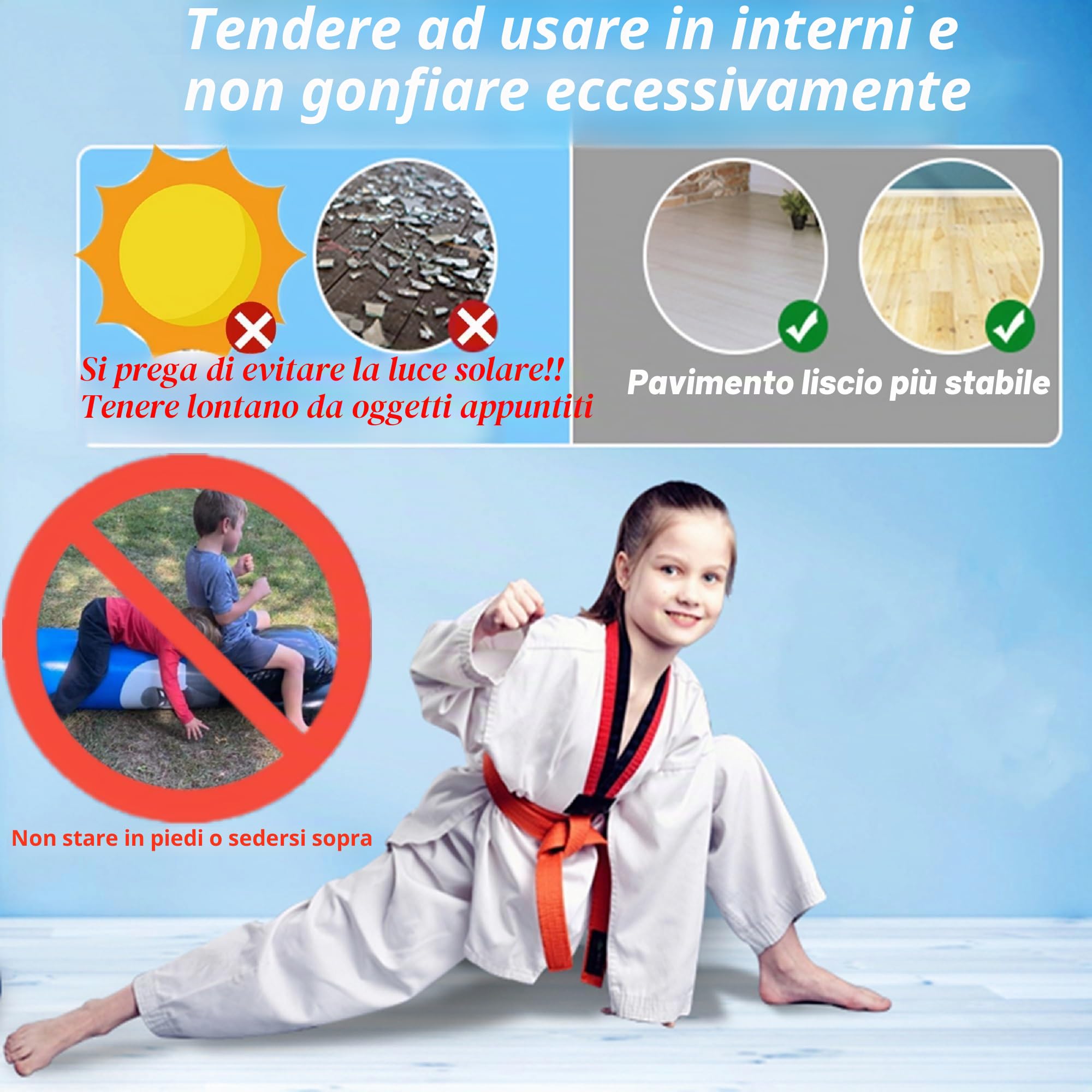 Sacco da Boxe per Bambini 165cm Gonfiabile Sacco Boxe con Guantoni da Boxe per Praticare MMA Karate Taekwondo e per Scaricare l'Energia Repressa Versione 2025