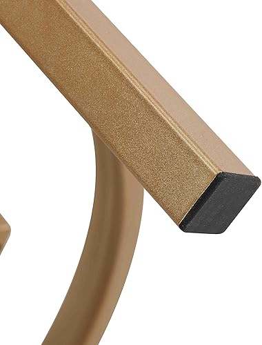 Miniatura 9 de Mesa auxiliar redonda de 20.7 pulgadas, mesa auxiliar redonda de piedra sinterizada, mesa auxiliar con marco de metal plateado, mesa decorativa