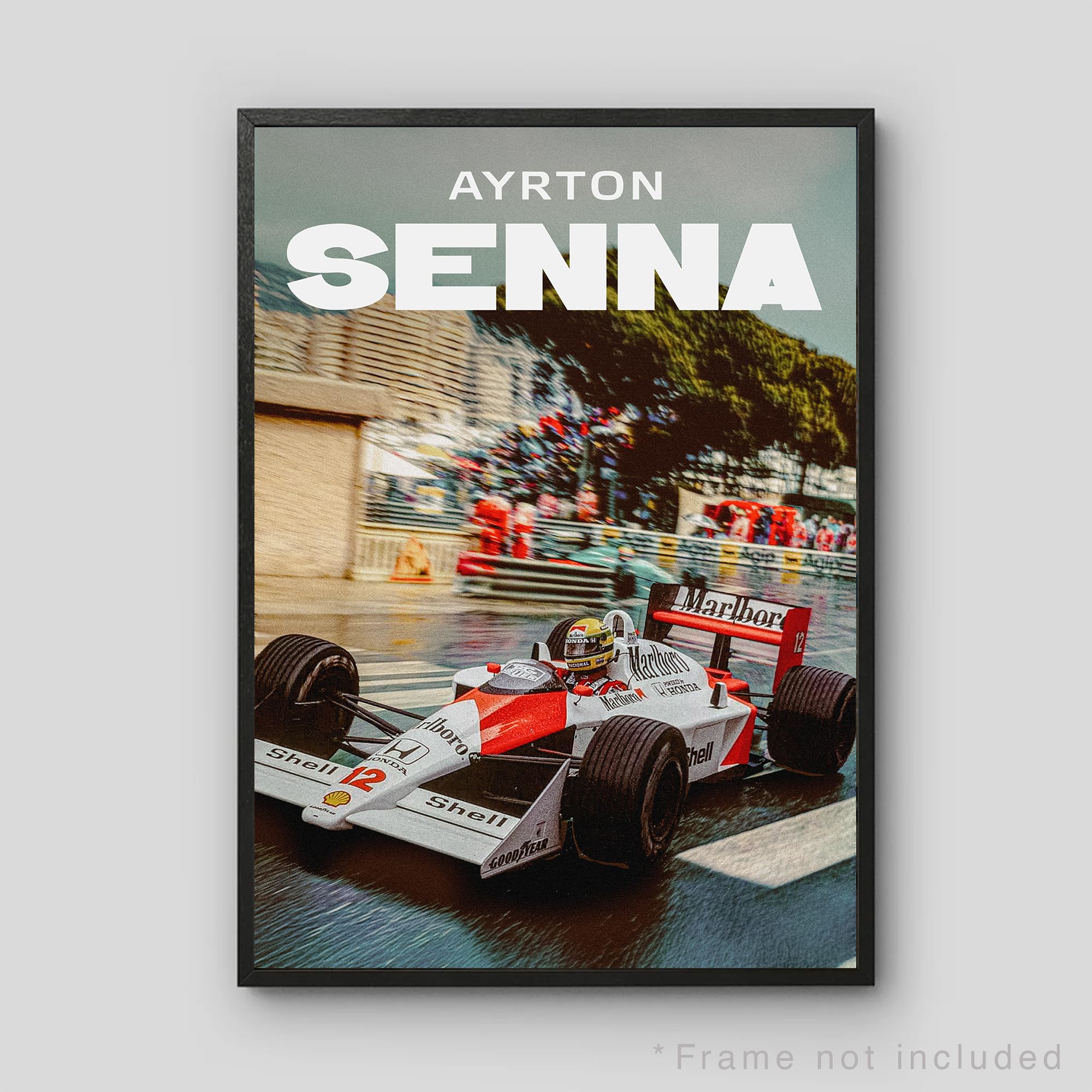 PodiumPe Ayrton Senna F1 Racer Poster | Bold Large Art Prints for Walls | A3 Size | W/O Frame 4