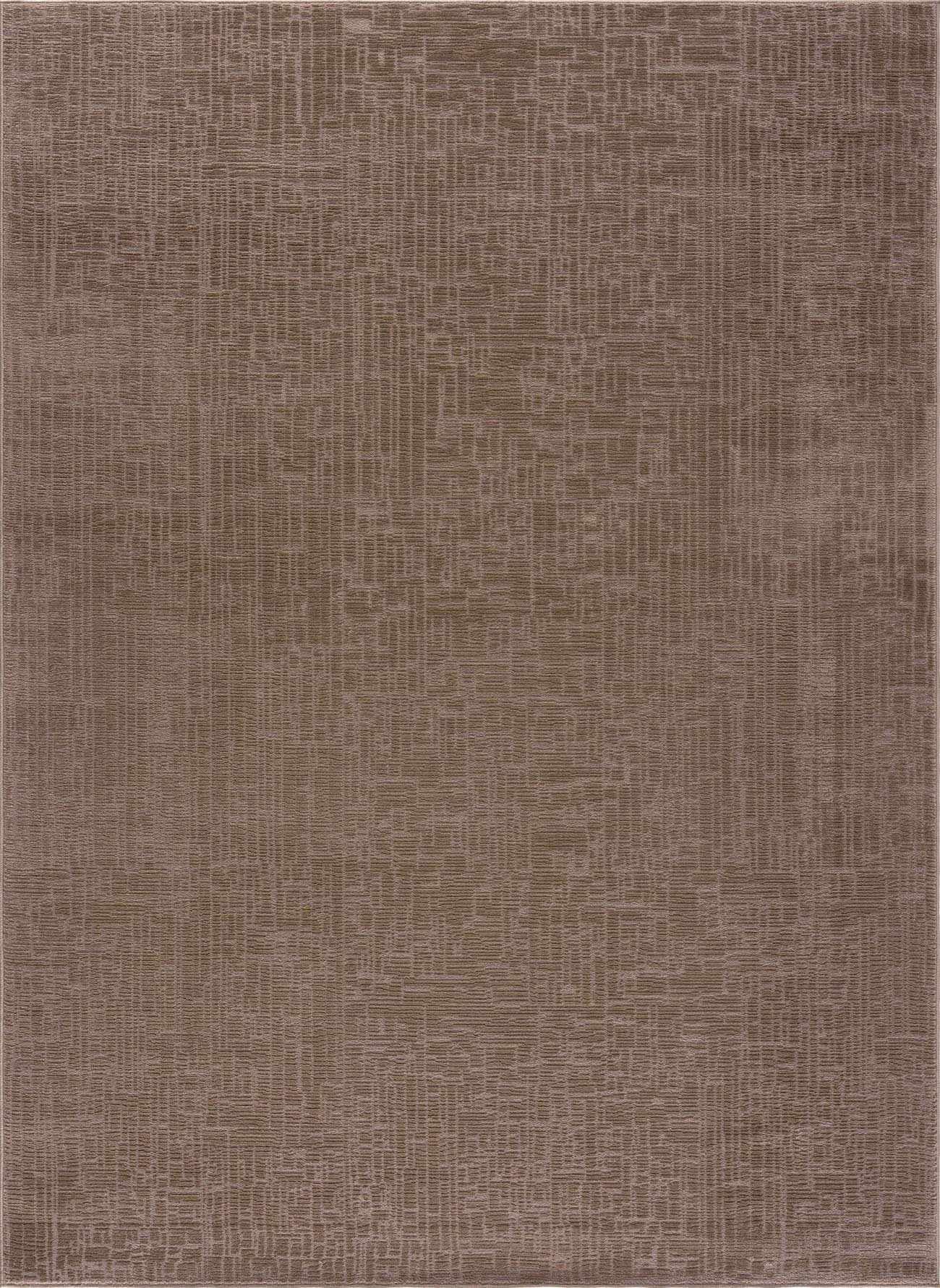 Hauteloom Leanna Living Room, Bedroom Machine Washable Area Rug - Neutral Abstract Solid - Brown - 7'10" x 10'