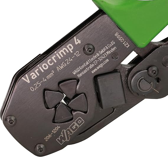 206-1204 | WAGO Variocrimp 4 | For insulated and uninsulated ferrules | 24 12 AWG | [Single Item]