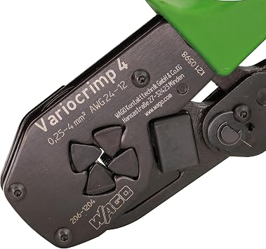 206-1204 | WAGO Variocrimp 4 | For insulated and uninsulated ferrules | 24 12 AWG | [Single Item]