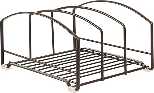 Miniatura 6 de Deco Brothers Estante organizador de utensilios de cocina para armario de cocina, soporte de 3 ranuras, bronce