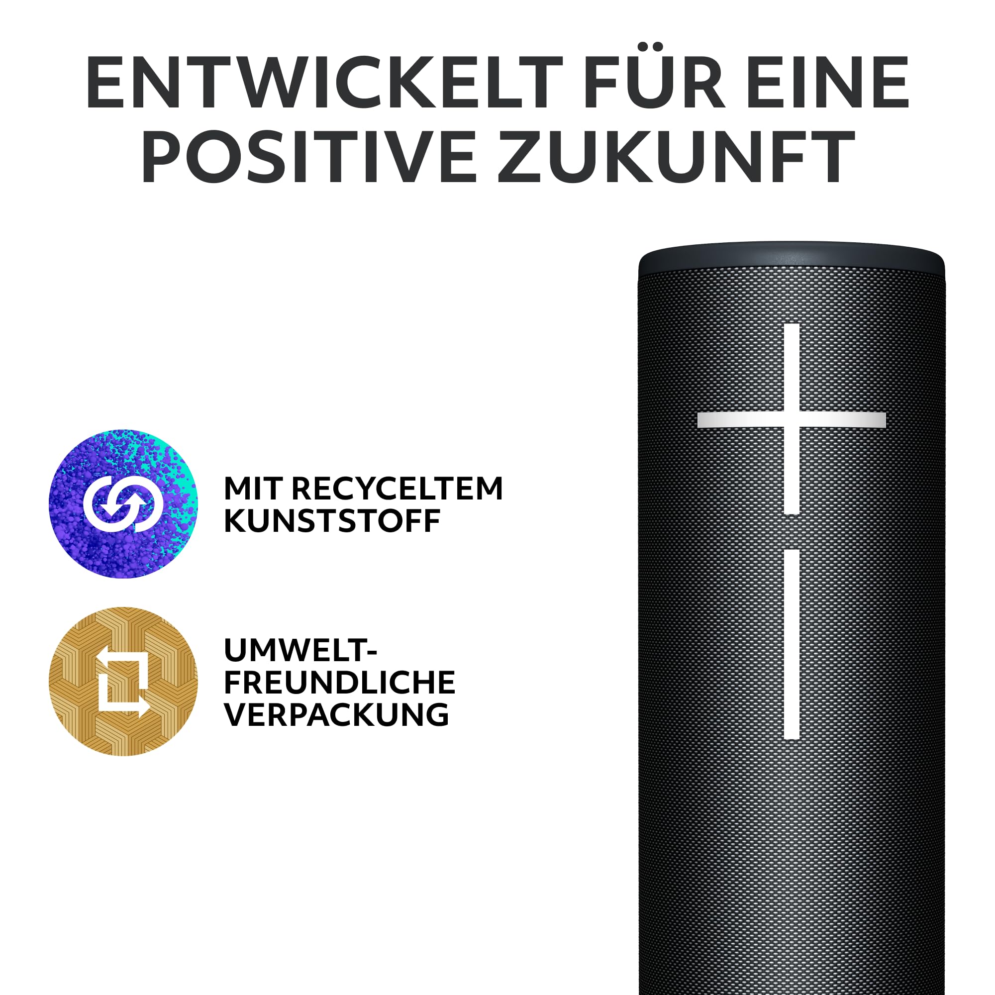 Ultimate Ears MEGABOOM 4 – mobiler, wasserdichter, schwimmfähiger Bluetooth-Lautsprecher mit kräftigem 360-Grad-Sound und donnernden Tiefen, 20-Stunden-Akku und 45m Reichweite - Schwarz