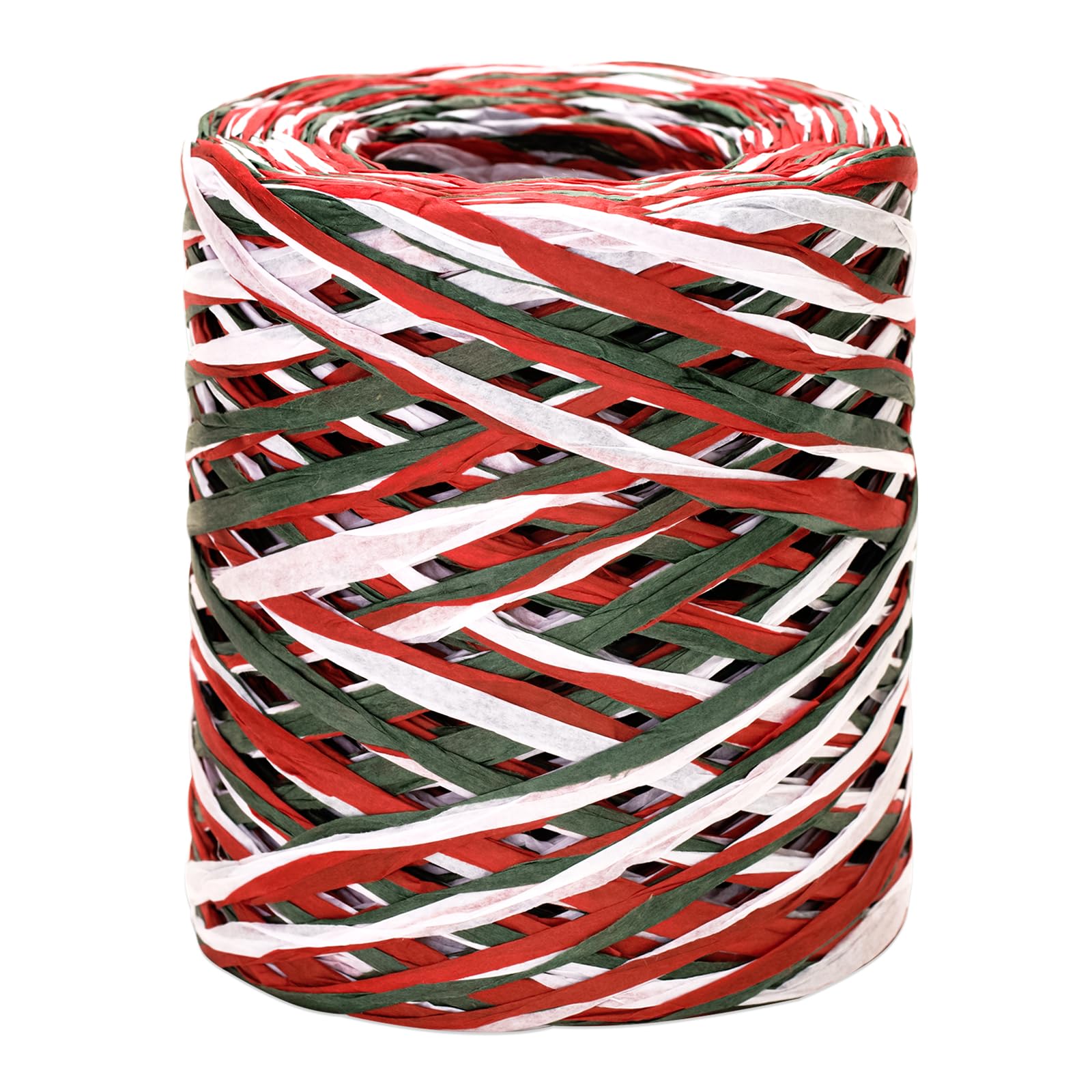 G2PLUS Christmas Raffia Ribbon, 525 Feet Colored Raffia Paper Ribbon, Raffia Ribbon for Gift Wrapping, Matte White Red Green Raffia Ribbon, Packing Paper String for DIY Crafts, Holiday Decoration-image-32