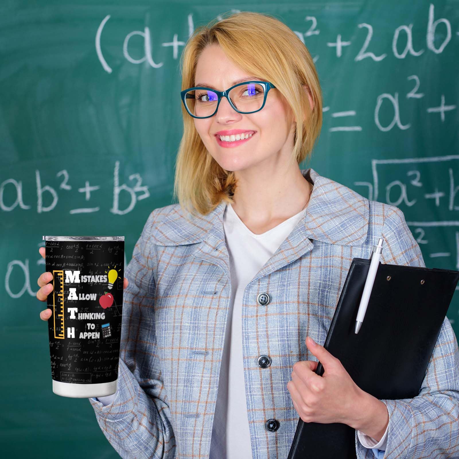 Math Teacher Tumbler - Appreciation & Birthday Gifts, 20oz Coffee Mug