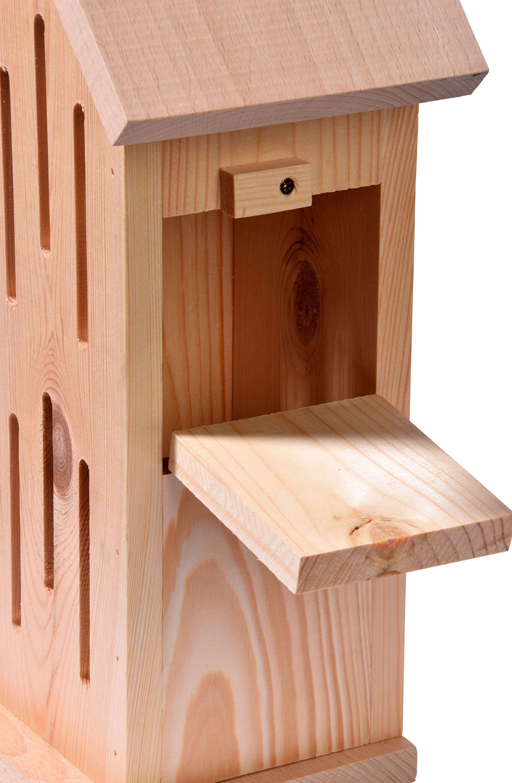 Luxus-Insektenhotels 22191e Schmetterlingshaus Sonnenfalter Natur - Insektenhotel aus Massivholz - Schmetterlingskasten unbehandelt & robust - Schmetterlingshotel für Garten/Terrasse/Balkon