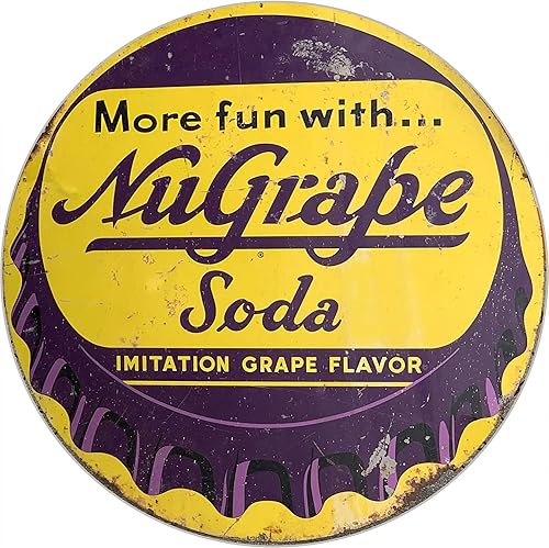 Miniatura 1 de Letrero de gas vintage de reproducción de letreros de metal vintage, letrero de metal redondo para garaje y hogar de 8 pulgadas de diámetro -