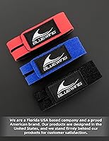 Vista 5 de BLUEWING Correas de caña de pescar, correas de poste de 9.8 pulgadas, 3 piezas elásticas para cañas de pescar para hilar y lanzar