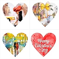 Vista 5 de Whaline 10 piezas de 16 pulgadas con recortes de corazón de madera grandes sin terminar, adorno de madera, rebanadas de madera en blanco para San