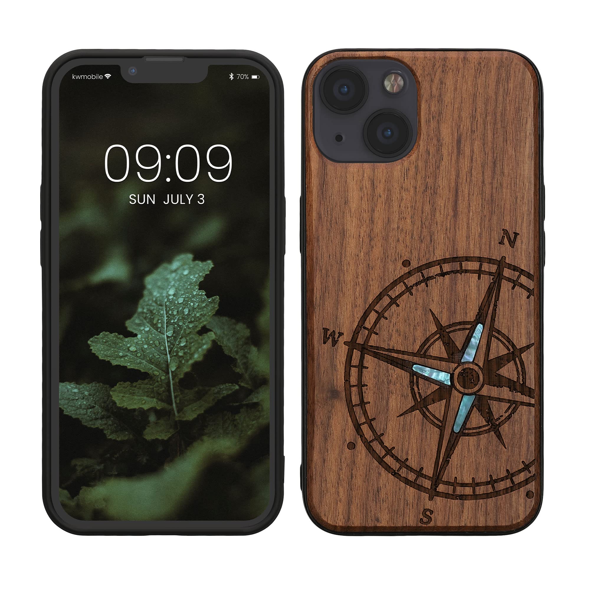 Kwmobile Handyhülle Für Motorola Moto G54 5G – Holzoptik & TPU, Dunkelbraun, Stoßfest, Individuelles Design