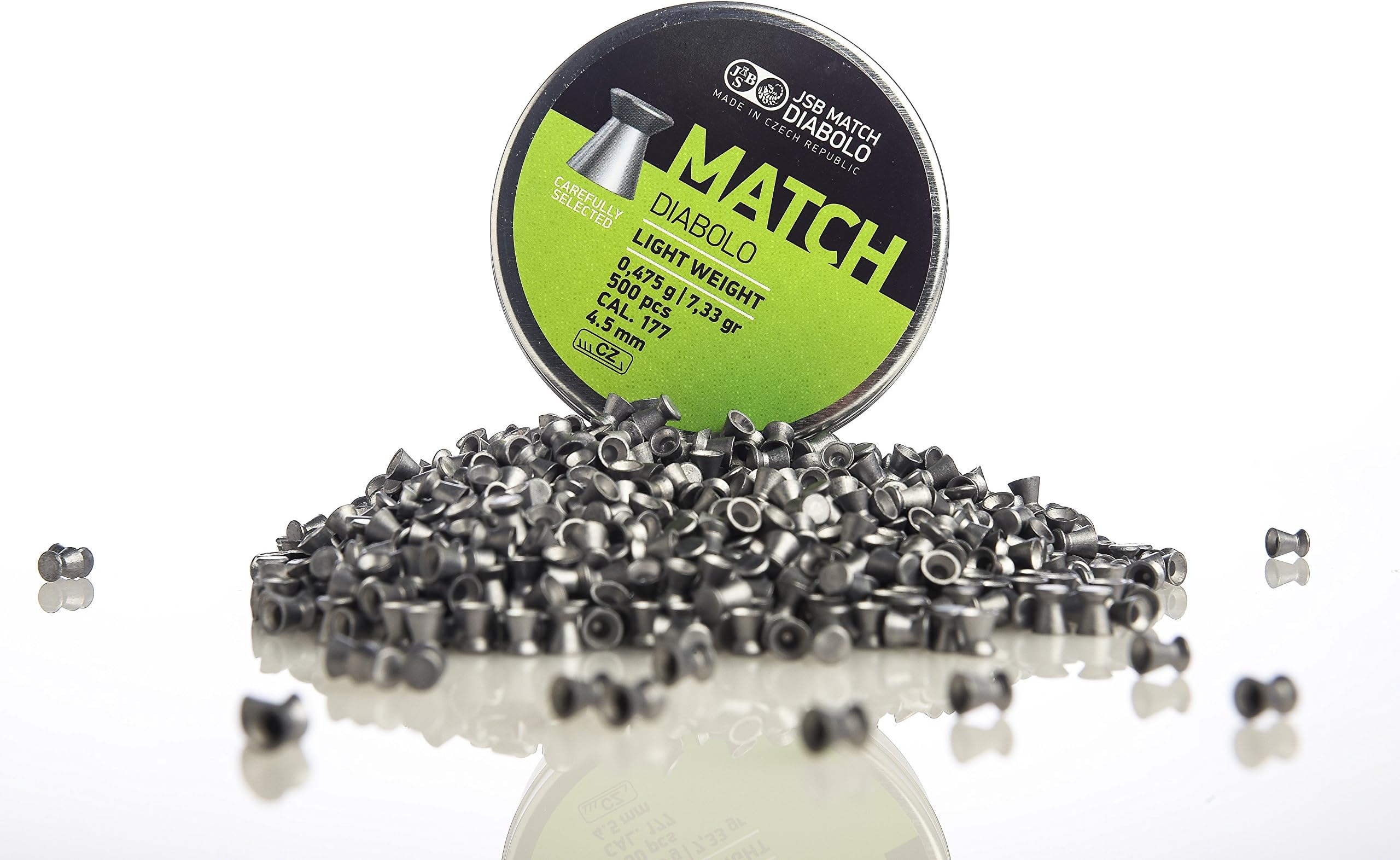 JSB Green Match Light Weight .177 Cal, 7.72 Grains, Wadcutter, 500ct