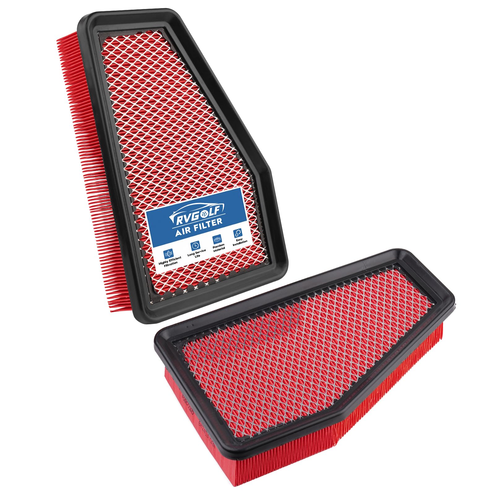 2PCS Engine Air Filter Fit for Jeep Cherokee 2019 2020 2021 2022 2023 2.4L 3.2L Air Filter Replacement Engine Filter Automotive Accessories# 68245310AA CA12371