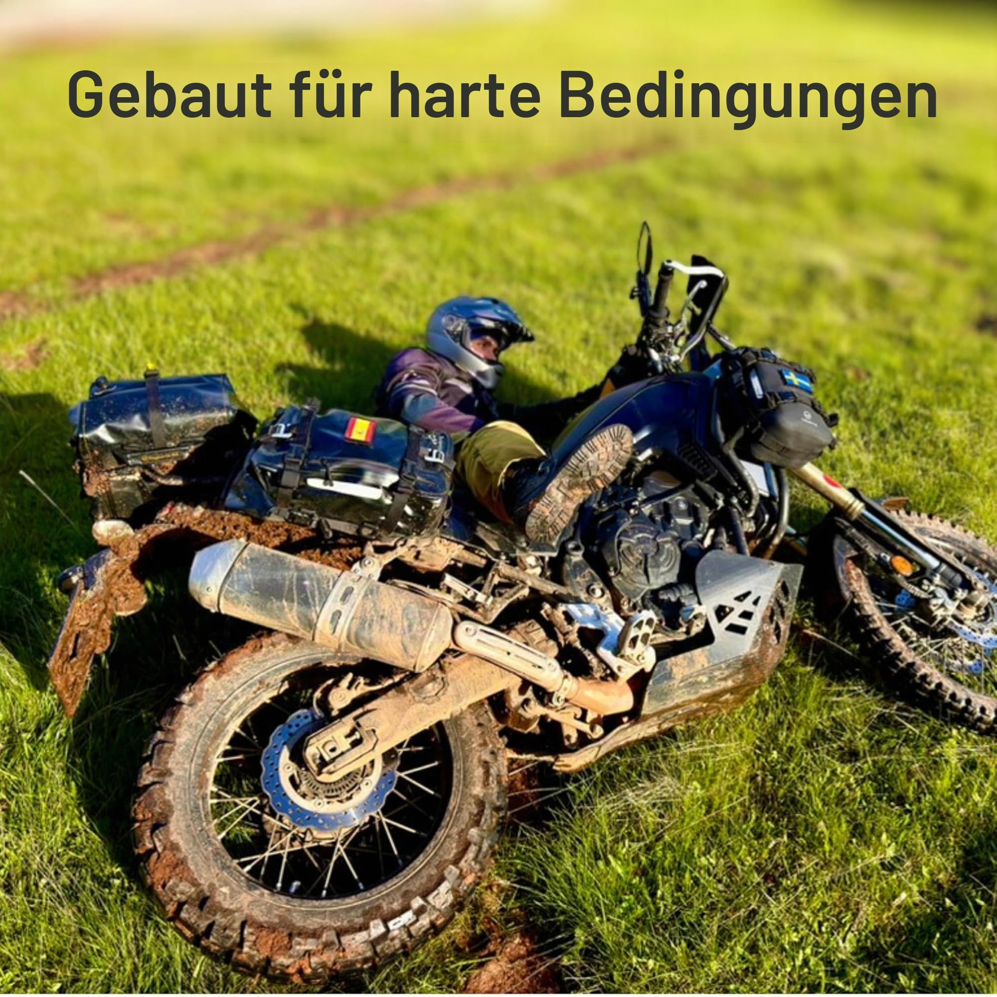 Odinsberg Ragnarök 15L 100% wasserdichte Motorrad Hecktasche – Seitentasche & Satteltasche für Motorrad – Gepäcktasche, Sozius Tasche & Rucksack für Enduro, Adventure Bike, ATV & Touren
