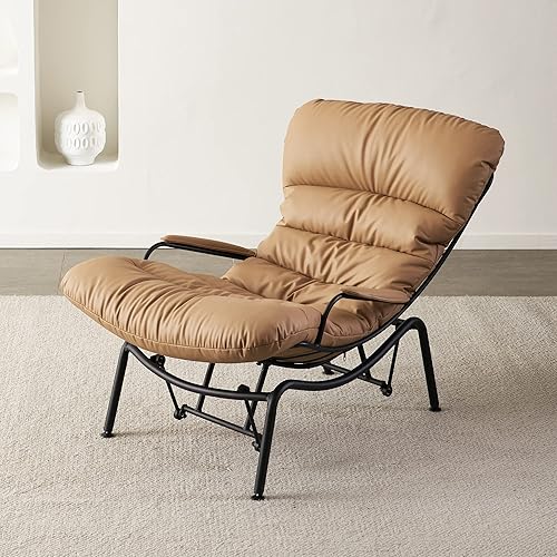 ovios Silla decorativa para sala de estar mecedora moderna de mediados de siglo silla reclinable para dormitorio tumbonas para estudio de oficina en