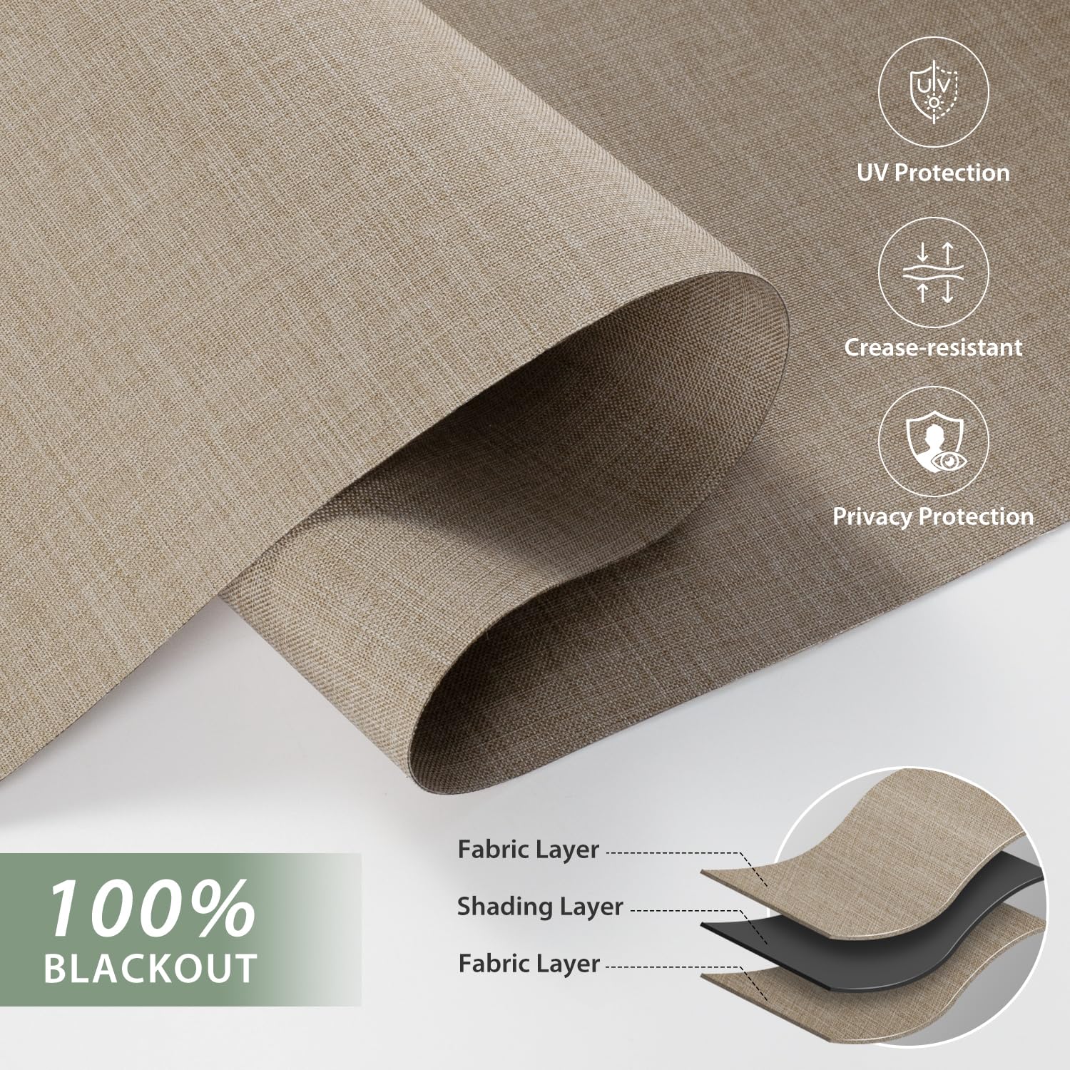 Tenda a rullo oscurante motorizzata, larghezza personalizzata, telecomando con filo rigido (12 V/24 V/110-240 V), elegante texture leggera, tendaggi per finestre per casa e ufficio, efficienza
