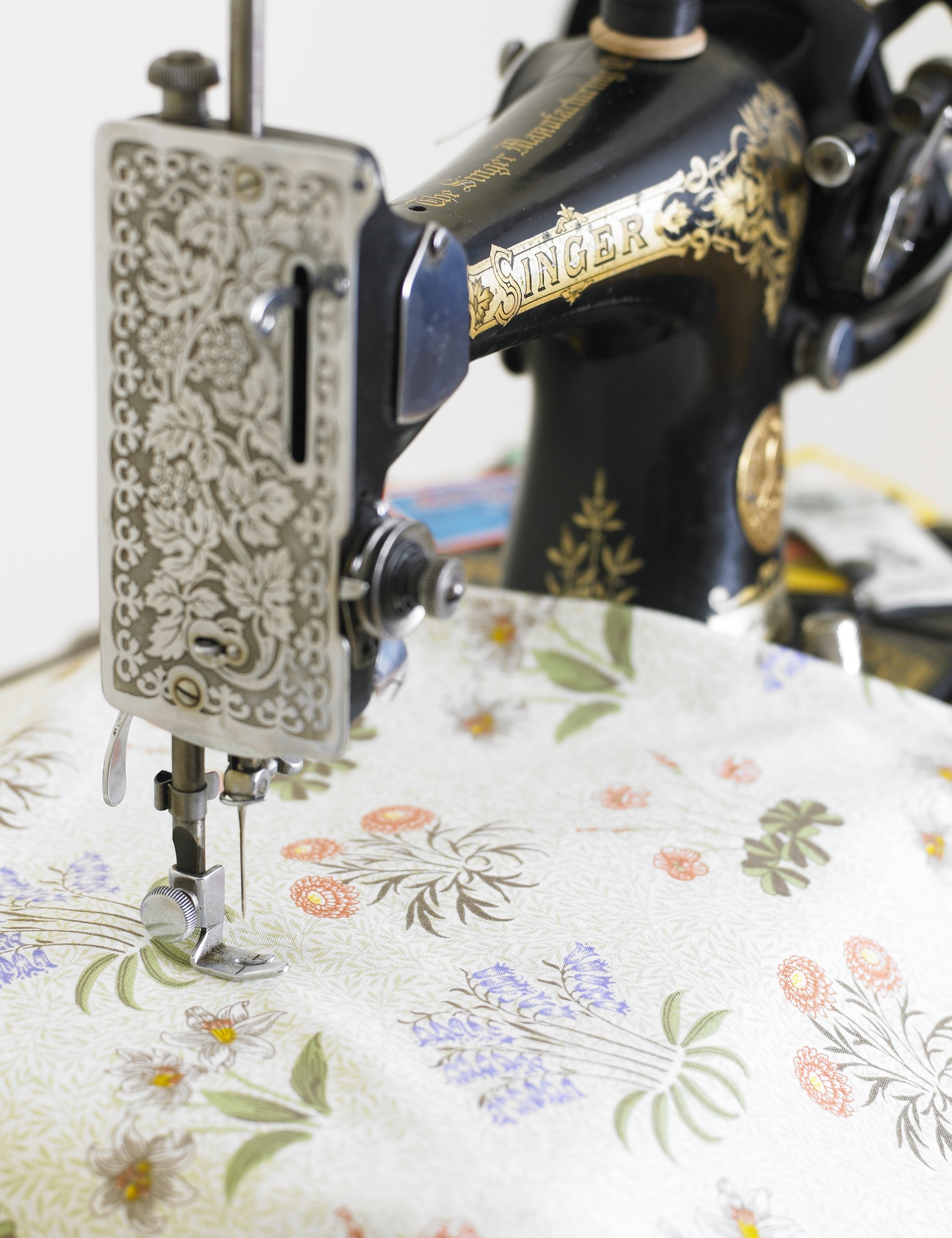 Licensed William Morris Lily Wipe Clean PVC Tablecloth Fabric by The Metre