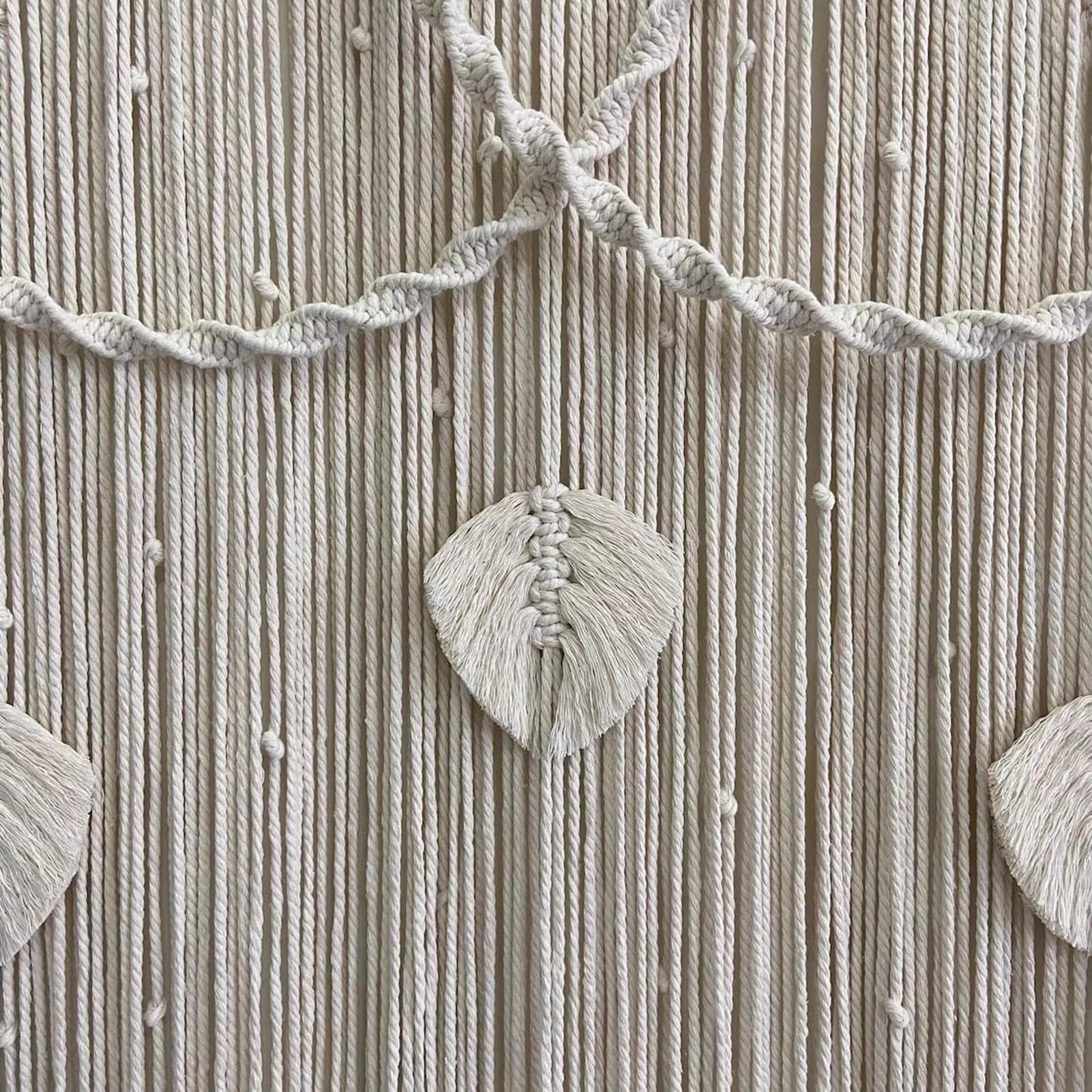 Rideaux en macramé Rideaux en Macramé Tissés À La Main, Longue Suspension Murale en Macramé, Toile De Fond De Mariage en Macramé en Coton pour Salon Et Chambre À Coucher(35.4x70.8in)