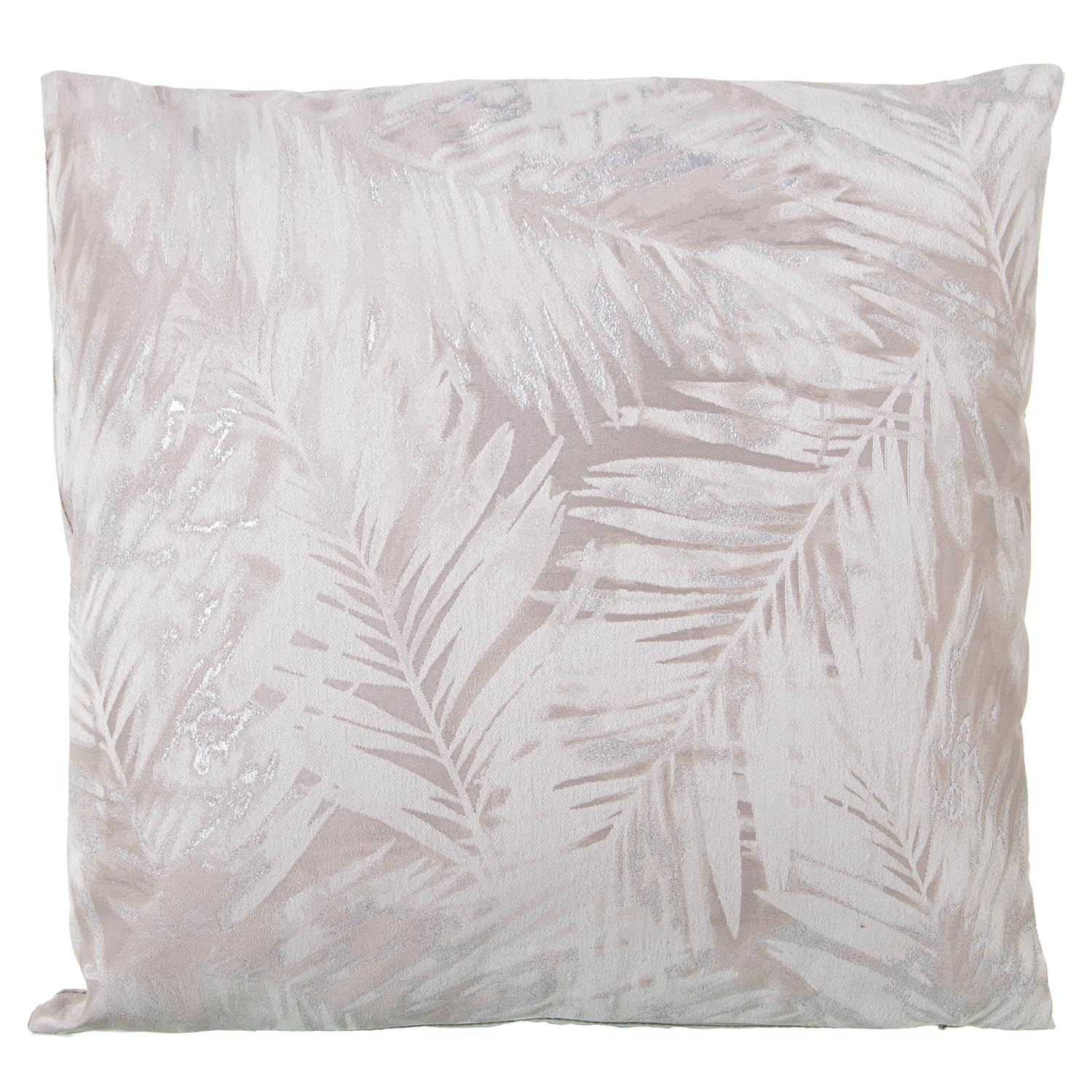 Coussin polyester 43x43cm crème avec fermeture éclair invisible haute finition