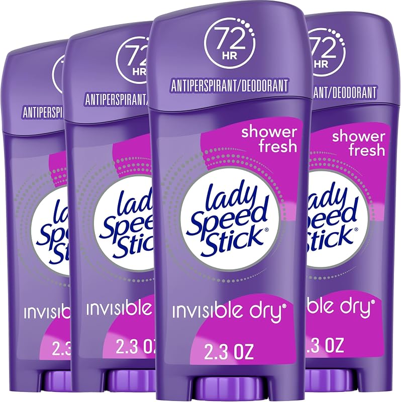 Desodorante antitranspirante Lady Speed Stick Shower Fresh, bastão de 65 g, Pacote com 24