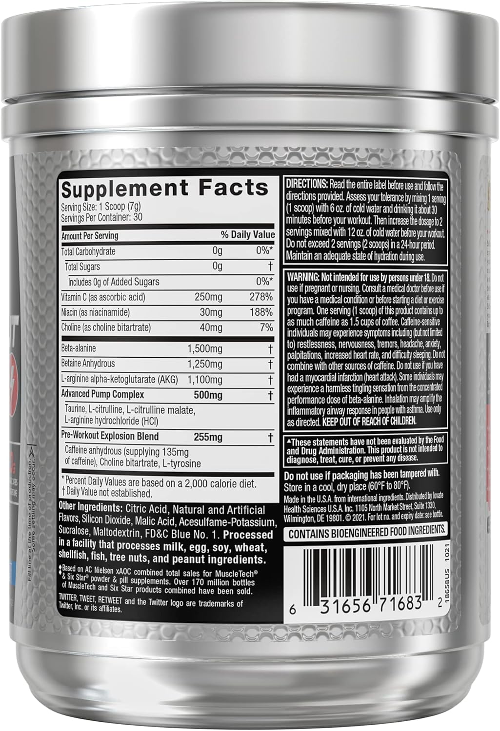 Buy Pre Workout Six Star PreWorkout Explosion Pre Workout Powder