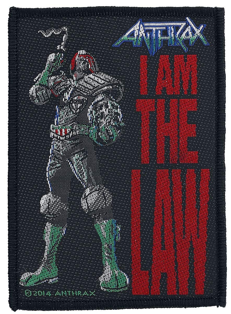 Anthrax I Am The Law Woven Sew On Patch Officially Licensed