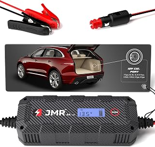 JMR Battery Charger for Jaguar F-Type XE XK XJ XF E-Pace I-PACE F-PACE S-Type X-Type All Models Trickle Charger Conditioner Maintainer (Add Lithium Mode)