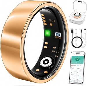Smart Ring for Men & Women, Fitness Tracker, Sleep, Heart Rate, SpO2, Waterproof, iOS & Android Compatible