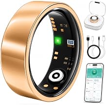 Smart Ring for Women & Men, Sleep and Stress Fitness Tracker Rose Gold 12