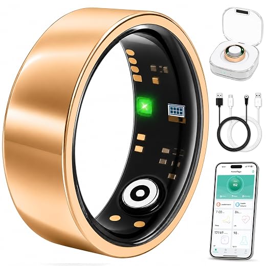 Smart Ring for Women & Men, Sleep & Fitness Tracker (Rose Gold, 9)