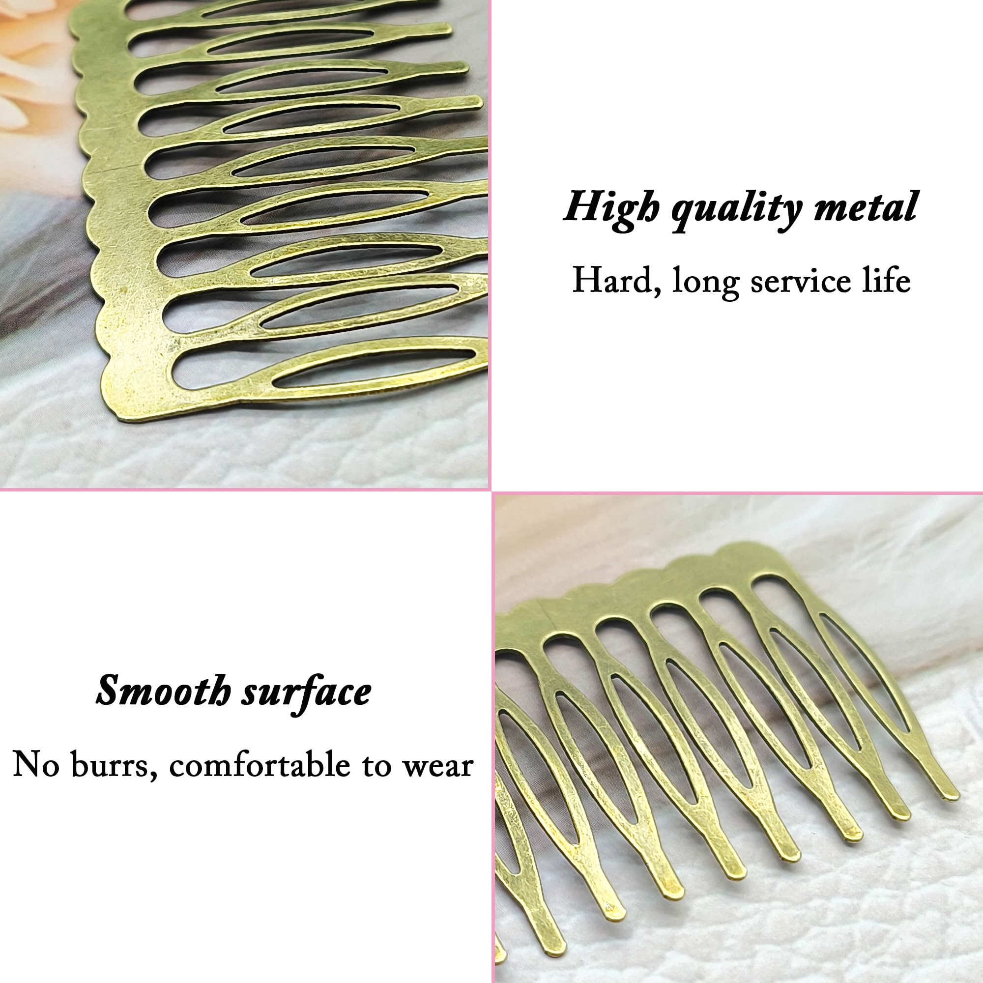XCSJ Pack of 12 Metal Side Combs 5, 10, 12 - Image 4