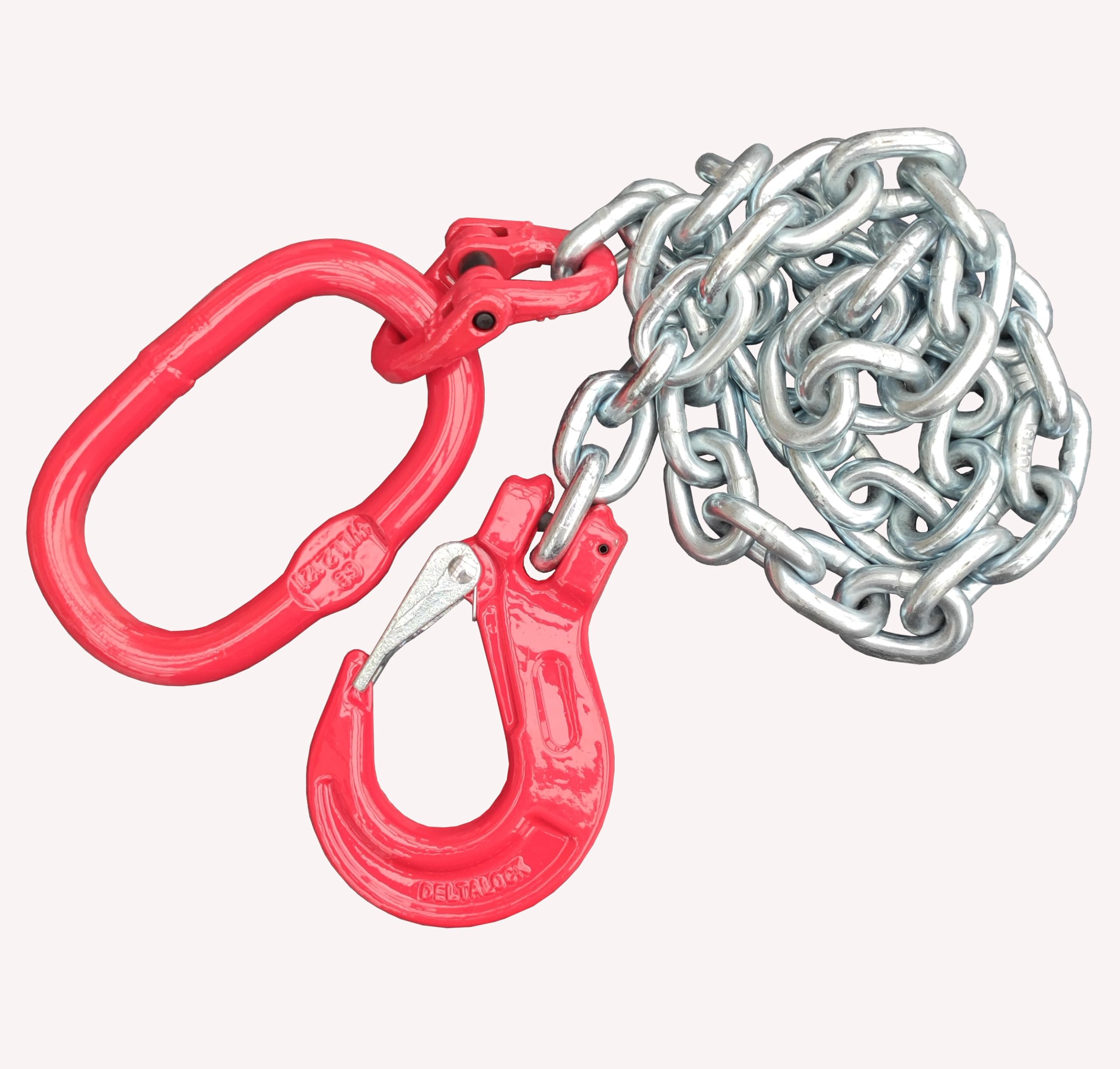 Catena Posteriore Foresta 8mm - 4000 DaN, Lunghezza 2m, Con Gancio A Forcella Per Trasporto - Foto 6